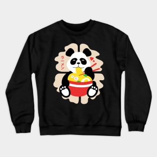 Cute Panda Eats Ramen Crewneck Sweatshirt